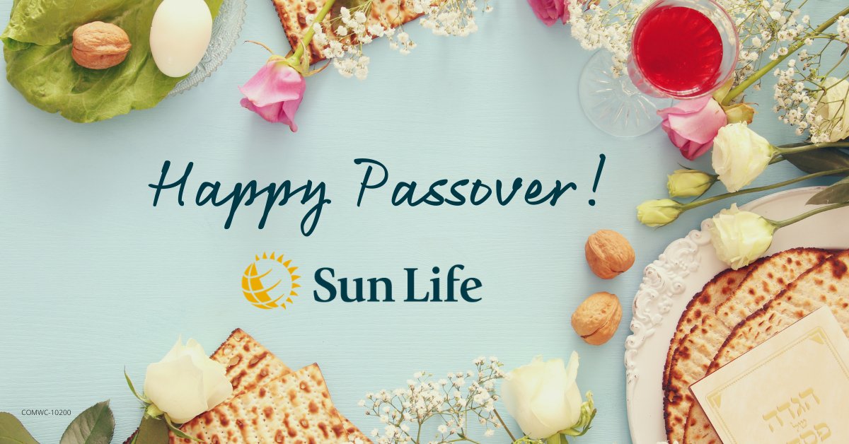 SunLifeUS's tweet photo. We wish you and your family a very healthy and happy Passover! #FirstDayOfPassover https://t.co/JYyn3EpnYn