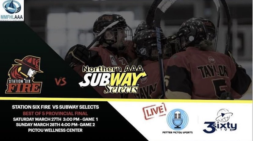 StationSixFire's tweet photo. Fire begin their final round of battle today against the Subway Selects. Don’t miss out on the action!
📍Pictou Wellness Center
⏰3:00PM ATL
📺 https://t.co/ZYjkYk35B0 https://t.co/snYYWsRjBx