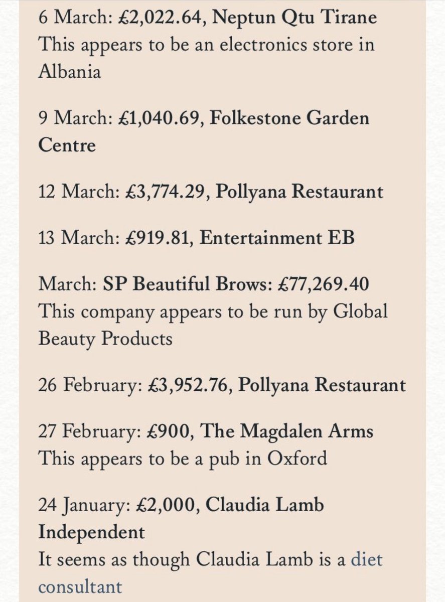 SmooveTurrell's tweet photo. Priti Patel spends £669 on cup cakes then has the cheek to to charge us £2000 for a dietitian! Just stop eating loads of cakes Priti 🥴 https://t.co/hkULZGl5fn