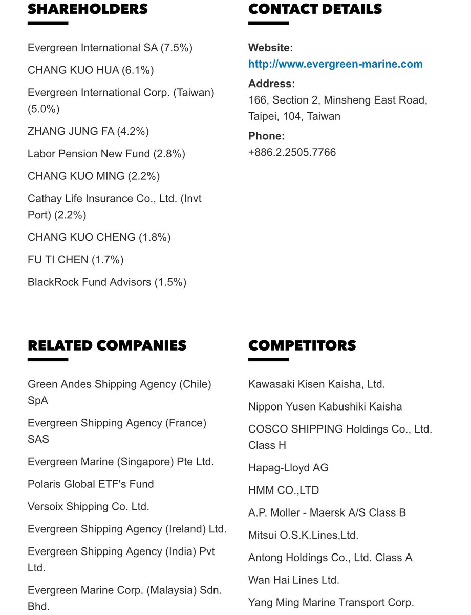 Lizisms1's tweet photo. @All4Justice3 @paulinekelly666 They have the Taiwanese talking head, however he owns very little of #EvergreenMarine which is publicly traded controlled by #EvergreenGroup , however the insiders have small private interest. Most of it is owned by Globalists & general public. Talking head is a distraction! https://t.co/cP65fOXi3H