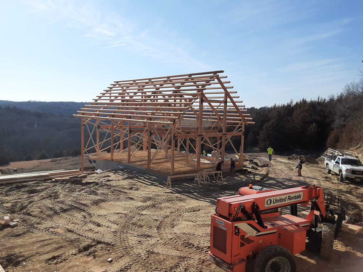 LegacyPostBeam's tweet photo. Check out this bluffside beauty! We can't wait to see how stunning this project is when complete.  
#viewsfordays #postandbeam #buildyourlegacy https://t.co/c2BIv0Turl