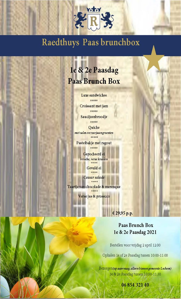 RaedthuysLochem's tweet photo. Bestel de Paas brunchbox 06 854 321 40 https://t.co/A1j5XYf8Ae