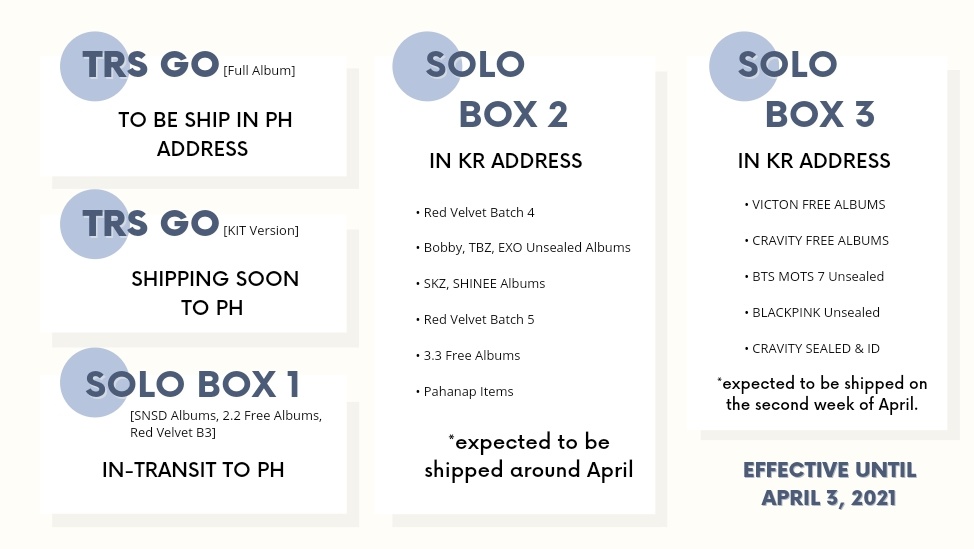 velaris_shop's tweet photo. #VSPH_Updates
As of March 27, 2021
*SOME Cravity sealed & id https://t.co/ye3zlFXfHW