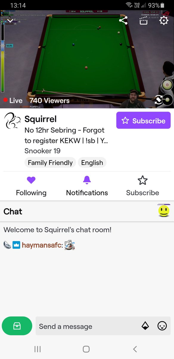 lar701's tweet photo. @saltyy_savage and you were worried about playing different games the truck simulation bloke has 700+ people watching snooker #madness https://t.co/joI7daUgub