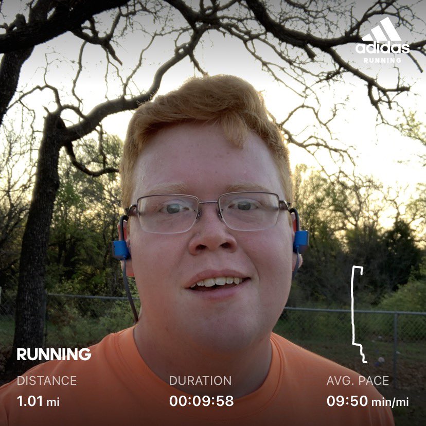 DustonDM's tweet photo. A little more progress. Shout out to the guys who out ran me last weekend. Thanks for the competitive mindset. Silver was the motivation. Gold is the goal. Last year a sub 10 mile wasn’t something I thought I could do. https://t.co/bLd2OQrfY1