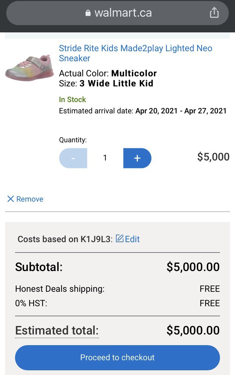 MarkBan21's tweet photo. Is #Walmart the new #Wayfair ?

Is it wrong of me to expect a small child to show up at my door wearing these shoes?

At least it’s free shipping 🤷🏻‍♂️ https://t.co/5cVtUCDJX6