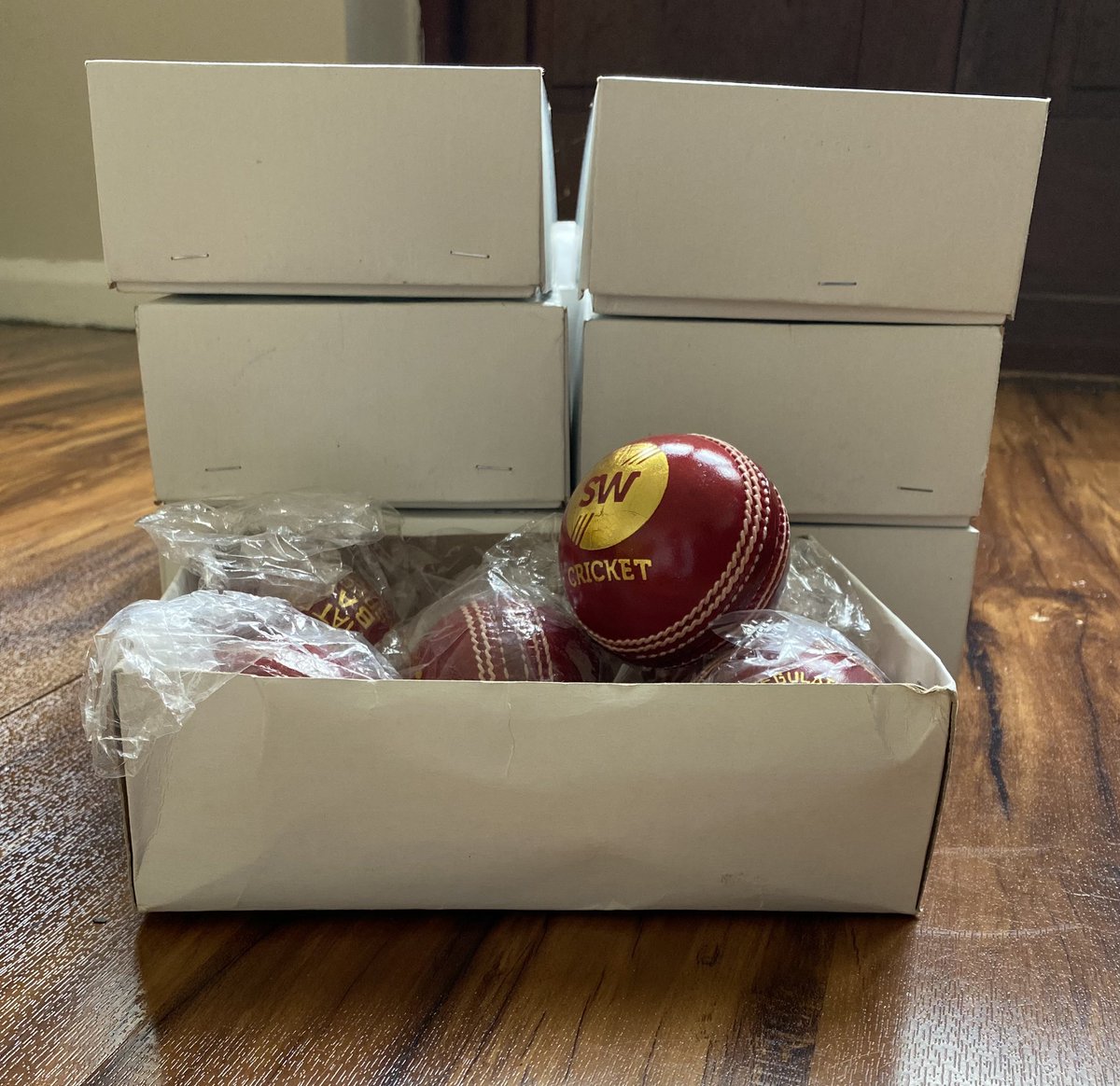 sw_cricket's tweet photo. Another order of junior cricket balls on its way to a club. Been a fantastic uptake so far. Great value junior match balls. #cricket #cricketballs #swcricket #cricketcoaching https://t.co/HjTXvQ0WaW