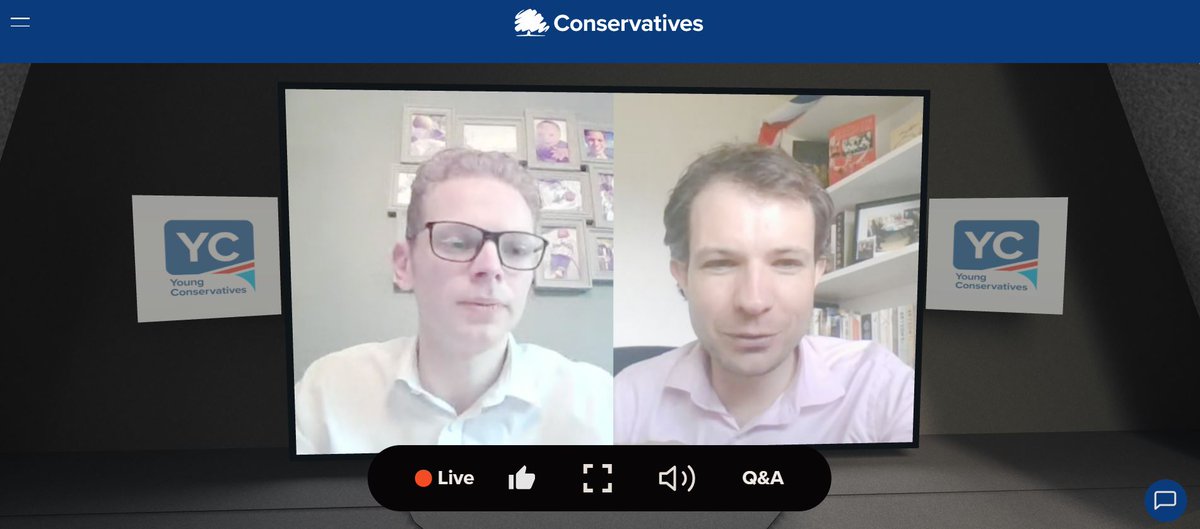 Young_Tories's tweet photo. Were underway, its great hearing from our Vice Chair for Youth @AndrewBowie_MP speaking with Jack Brereton, who is the MP for Stoke-on-Trent South about support for business, and how we can support the economy. https://t.co/HZyc30lPh6