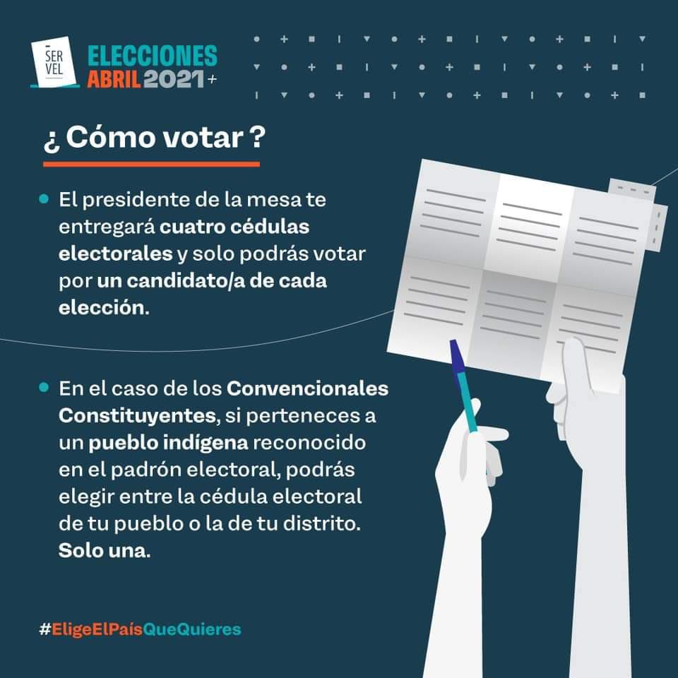 A continuación te entregamos algunos Tips a tener presente en las próximas elecciones de Alcaldes,Concejales,Gobernadores regionales y Constituyentes. 
¿Revisaste la nómina oficial de vocales de mesa?
Ingresa a consulta.servel.cl y revisa tus datos electorales.
<a href="/ServelChile/">Servicio Electoral</a>