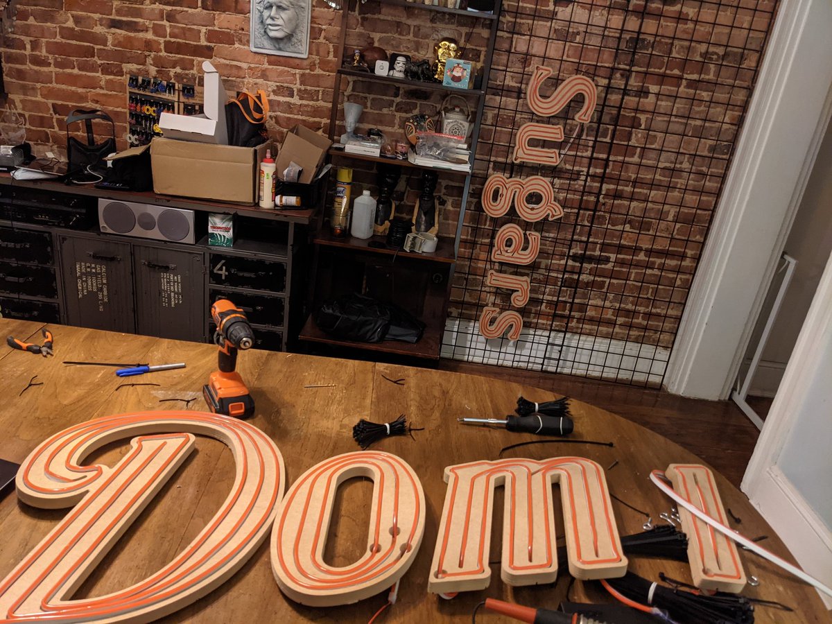 90 minutes left on the °NO #charity auction! The full #baltimore #dominosugar LED neon sign replica is nearly finished and will be up for bidding next week. ebay.com/itm/1246390768…