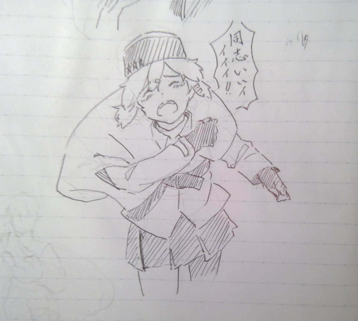 丹後由良の駅ノートに描いたのはこんな感じのです(再現)。 
