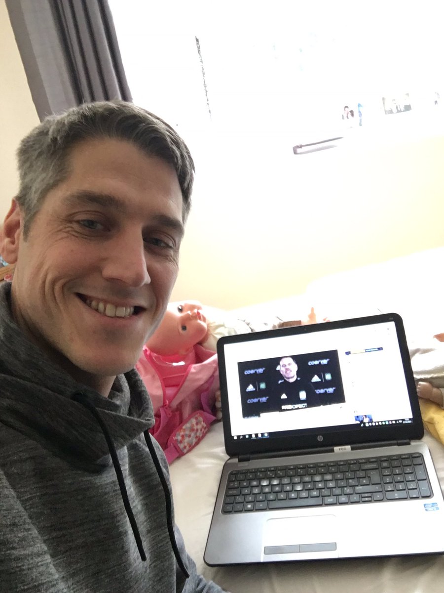 welshmattyhard's tweet photo. Just finished the @CoerverEW #CoerverYD1 day 2 and my tweet last week even got a mention (if only I had worn shinnies) 🤣 A great course I really enjoyed it. Must confess the dolls didn’t pay for the course #footballdad #dadof3girls https://t.co/kQo21JRnXK