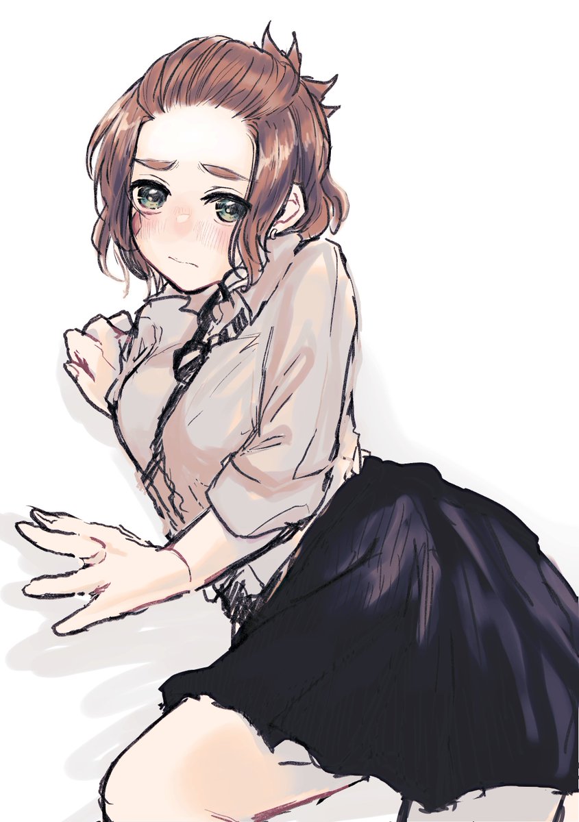 女体化 偶然にも押し倒される形になってしまって 恥ずかしくて早くよけてほし あはら のイラスト