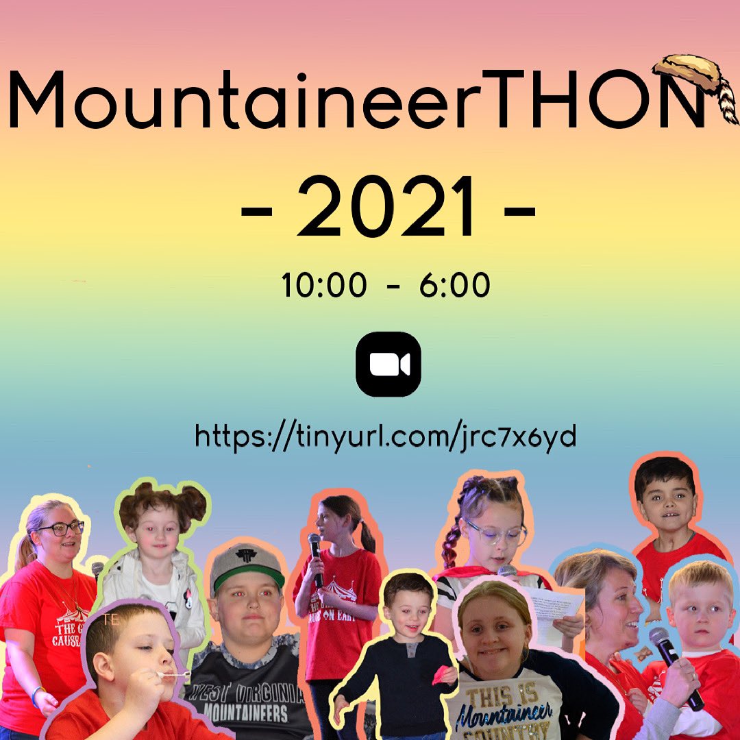 IT’S TIME 🥳 Happy MountaineerTHON 2021 everyone! We’re so excited to kick off our event with you! The zoom link is the tinyurl.com on this post✨ We’ll see you on zoom at 10!