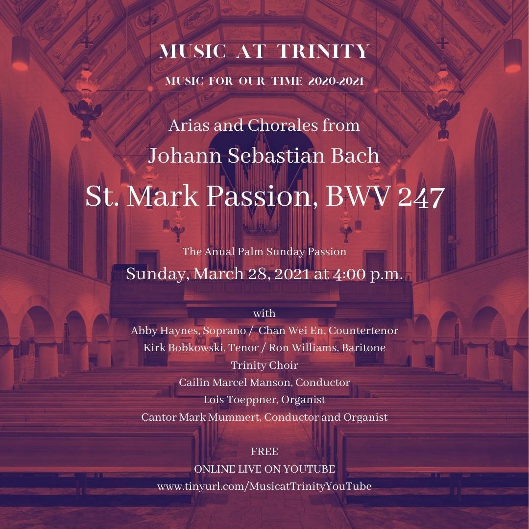 MusicatTrinity1's tweet photo. Tomorrow, Palm Sunday, March 28 at 4pm only at https://t.co/6YUWfucpb8 https://t.co/bjnQO419Q4
