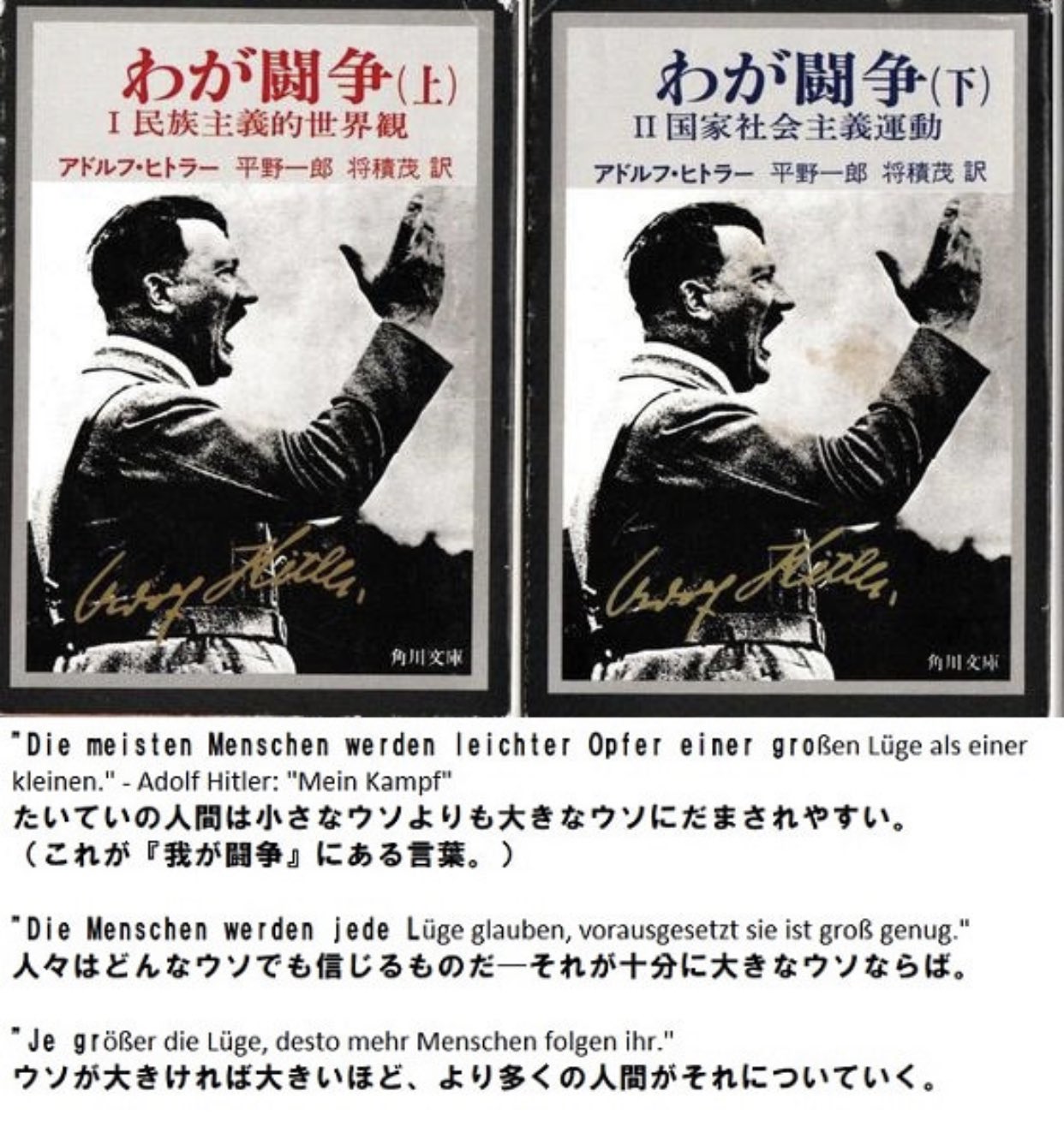 Jk Trump Supporter Japan 人類を騙すヒトラーの名言 嘘は大きいほどバレ難い そんな事あるわけないと思うからだ そして 嘘を発信しているところが大きければ大きいほど みんな信じる そんな事するわけないと思うからだ T Co