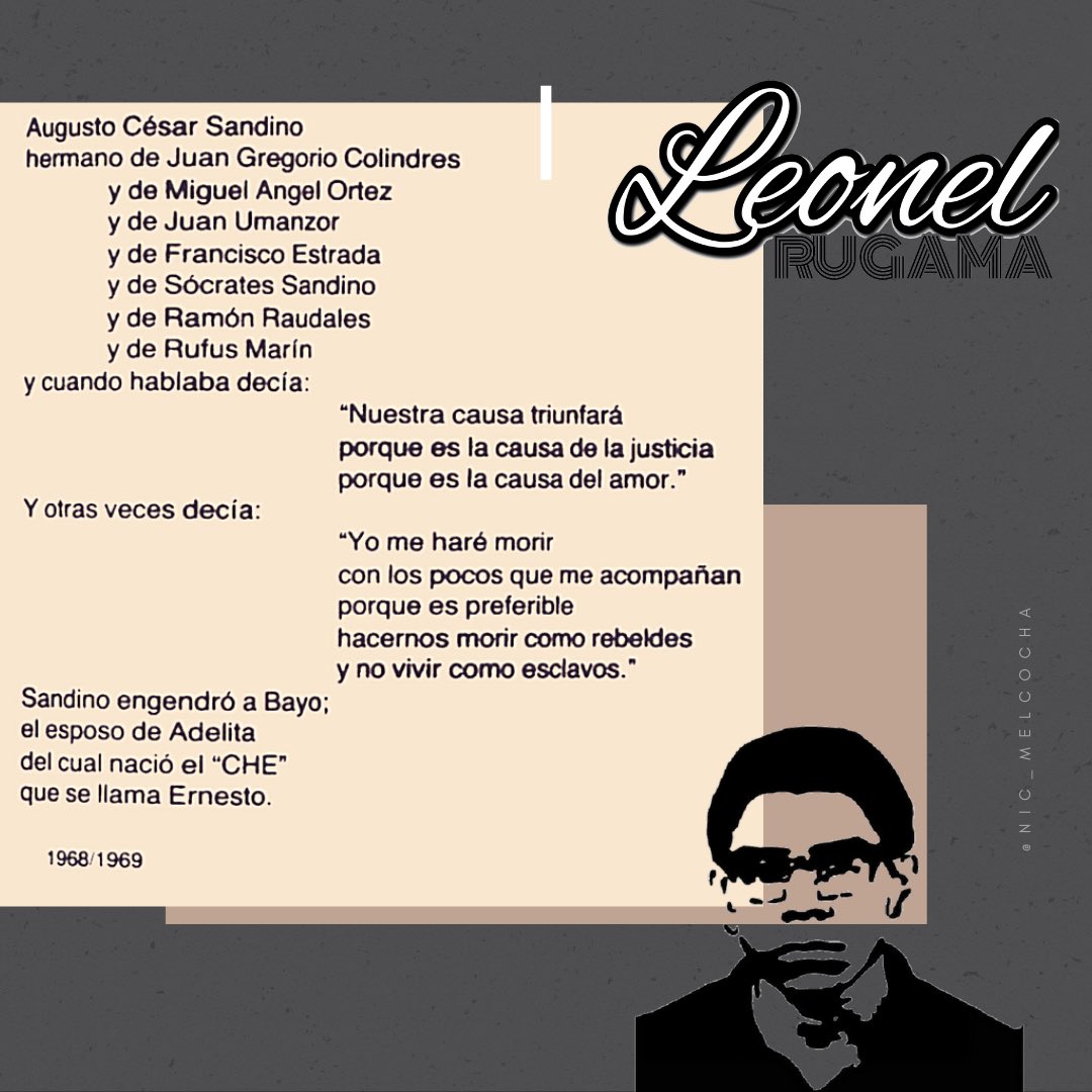 nic_melcocha's tweet photo. ⚜️ Le buenos días con un poema de los mejores del gran Leonel Rugama a mi consideración 😌 «El libro 📖 de la Historia del Che»

En este #VeranoSeguro2021 podes leerte su libro aquí ↘️ https://t.co/rs1xpg2h9F @Somos2V @visitnicaragua @TPU19J https://t.co/EPvul94ixn