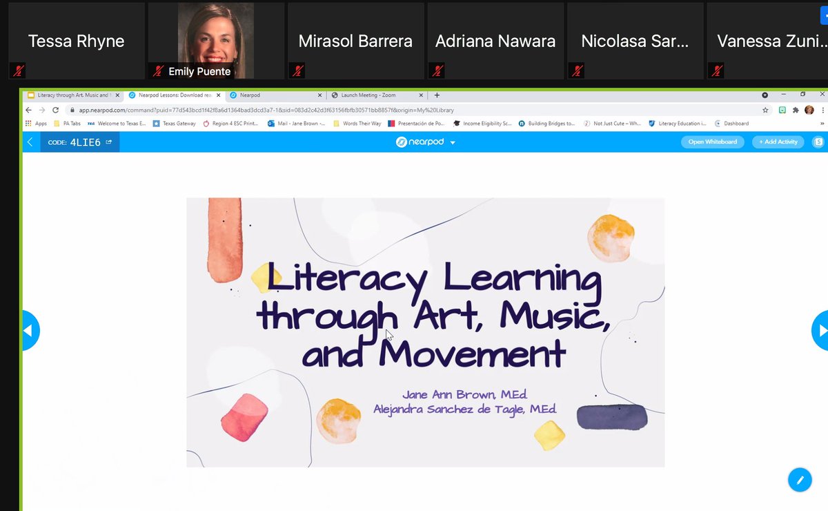 BacaWest's tweet photo. PK Literacy Learning through Art, Music, and Movement with R4 this morning. So happy to see a BISD PK teacher is also here, Mrs. Rhyne. #BISDELS @NeyKnights @R4PreK https://t.co/lqOANiyVzV