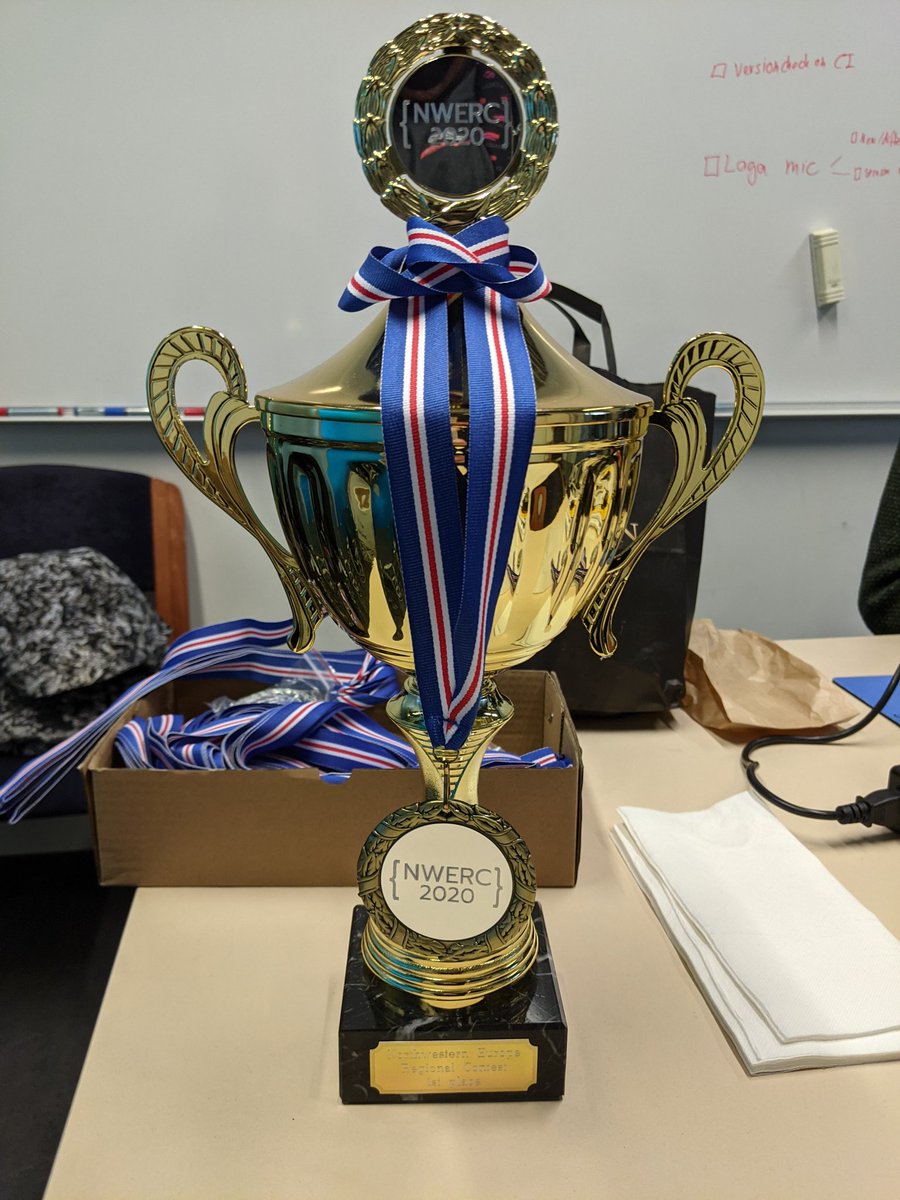 Which team do you think will take this home? Or rather, which team will we have to send it to? #nwerc2020