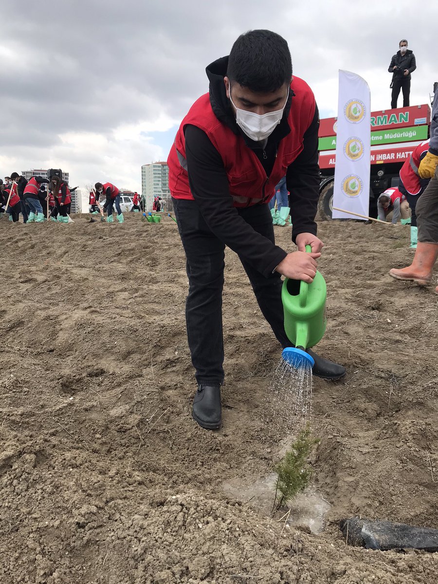 genckizilay06gl's tweet photo. Genç Kızılay olarak Ankara Hatıra Ormanı Açılış ve Fidan Dikimi Programı’nda bize ve geleceğimize nefes olacak binden fazla ağacı hep birlikte diktik. 🌿

Peygamberimiz Hz. Muhammed’in dediği gibi: “Kıyametin kopacağını bilseniz dahi elinizdeki fidanı dikiniz.”🌲🌙 https://t.co/mxEiVxkUUS