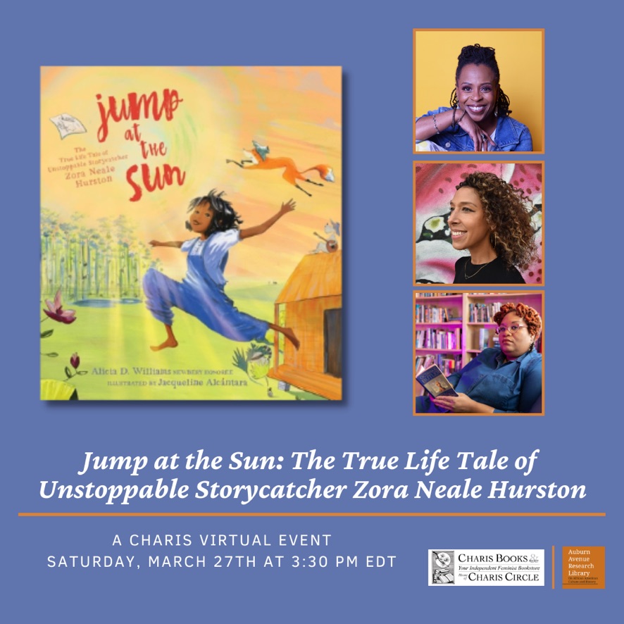 _jacqueline_ill's tweet photo. #JumpAtTheSun event today!!! 3:30pm EST  - All ages welcome : ) All ages welcome - we'll be reading an excerpt, looking at the artwork, talking about our research and honoring the amazing Zora for our last Womens Month event!!
#Zora #ZoraNealeHurston #Storytime #womensmonth https://t.co/t18ZahIrQr