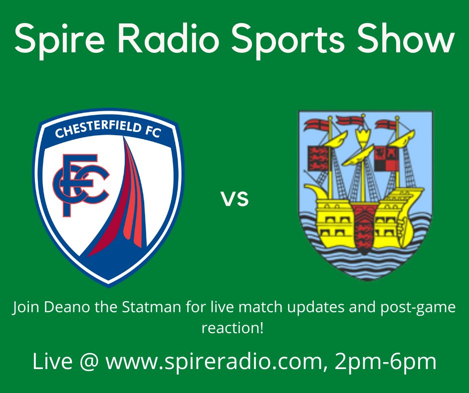 Join us on Spire Radio, 2-6pm! Deano will be bringing you live updates as the Spireites take on a Weymouth side who have struggled to adapt to life in the National League so far, but recorded an impressive 4-0 over Wealdstone recently. A win could see the Blues into the top 7! 👀
