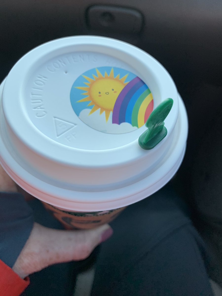 Thank you <a href="/Starbucks/">Starbucks</a> at Cherrywood Shopping Center for starting my day with rainbows &amp; sunshine!! 😁🌈☀️
