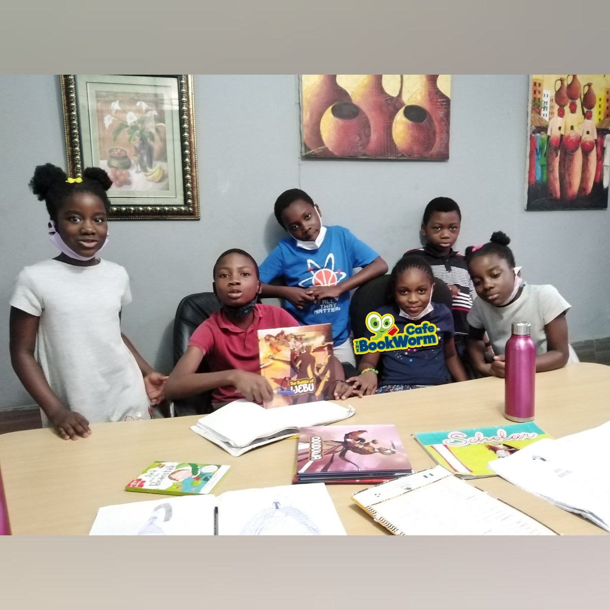 BookwormCafeNG's tweet photo. We are still READING AGAINST INTOLERANCE. Today our big kids read about the Battle of Ijebu, an inspirational story about the Ijebus. The children were taken over by a wave of emotions from anger to sadness to awe. 

For the #ReadingAgainstIntolerance campaign, we will be 1/2 https://t.co/KUmBB7hh3n