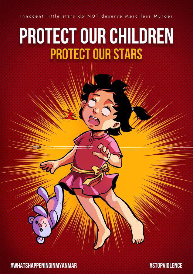 Innocent children do not deserve the bullets. They have future. They have a long life ahead of them. 
Save the children. Save Myanmar.

ANTIFASCIST REVOLUTION

#CrimesAgainstChildren
#WhatsHappeningInMyanmar