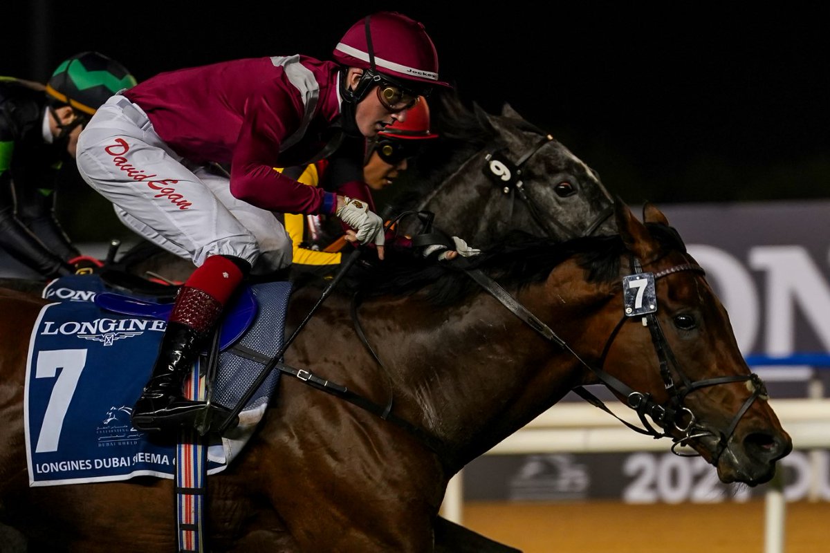 Mishriff 🇮🇪 (@JohnGosden1 – @DavidEgan99 ) wins the Longines Dubai Sheema Classic Presented By @Longines , Thoroughbred G1, at the 25th #DubaiWorldCup on March 27, 2021. #MedanRacing