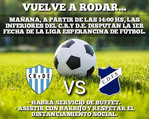 VUELVE EL FUTBOL AL DIP.
⚽ Hoy por la tarde, nuestras divisiones Inferiores vuelven a jugar de local.
Desde las 14 hs reciben la visita del Club Domingo Faustino Sarmiento.
Divisiones: Octava, Séptima y Sexta.
👉Habrá servicio de Bufett.
💙🤍💙🤍