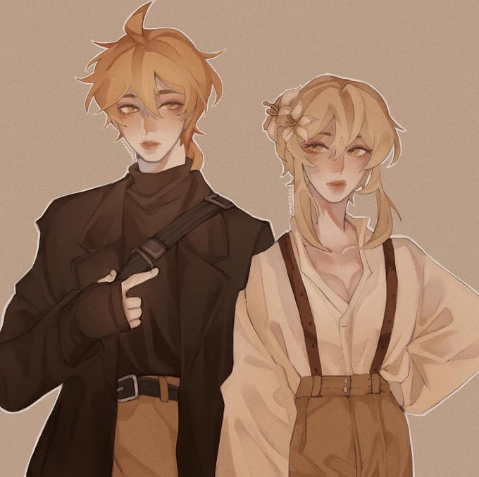 fashion twins supreme (likes and rts rly appreciated,, i dont expect this to get that much attention bc ive been away for a while hh + closeups in replies!)
#genshin #aether #lumine #genshinimpact 