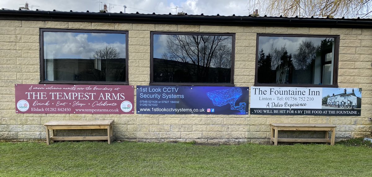 EarbyCC's tweet photo. Big shout out to our three main kit sponsors for the next few years 👏🏻

The Tempest Arms Elslack (playing kit), The Fountaine Inn Linton (training kit) and @1stCctv (T20 kit). 

Great commitment from local businesses to supporting the Club.

#localsupport #COTE https://t.co/QWX3PKrHzM