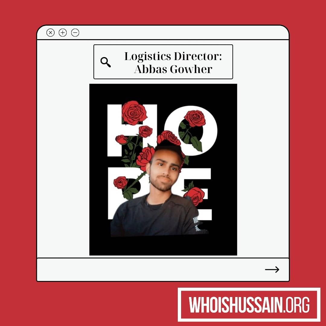 WhoIsHussain_SF's tweet photo. Meet WIH's Logistics Director: Abbas Gowher:
"I chose to be a part of Who is Hussain to spread the message of a person who stood up against injustice in the midst of oppression. Hussain taught us how to treat our parents, our children, brothers, sisters, neighbors..." https://t.co/OMhObfibG6