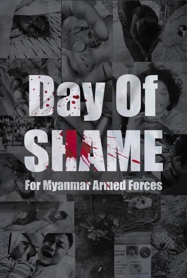 ChamMyaeShein's tweet photo. #DayOfShame #MyanmarMilitaryCoup #WeNeedR2PInMyanmar #SaveMyanmar https://t.co/FpT7KMRTDd