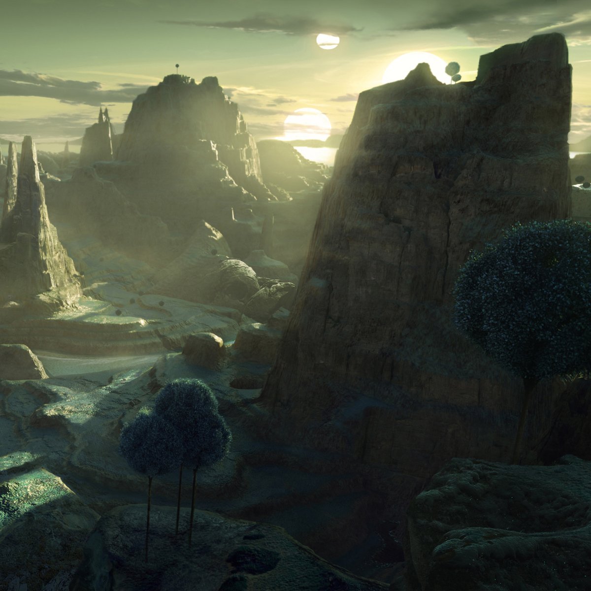 web3nullity's tweet image. Dragonball mattepaint series 2/3:&quot;Namek&quot;

#DragonBall #anime #mattepaint #digitalart #DBZ #namek #planet #fantasy #landscape #3d