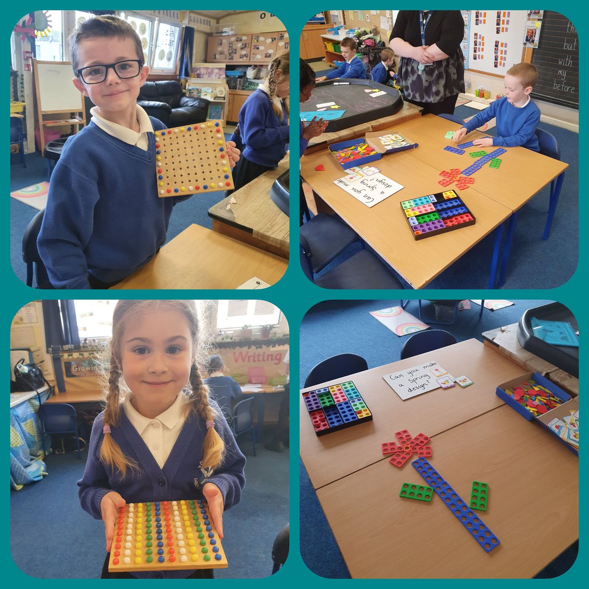 MissKMGrant1's tweet photo. Here is a little snapshot of our numeracy activities this week. We practised counting money and used different coin combinations which added up to the same value. We shared all of the strategies we used in problem solving and enjoyed some #artymaths #numbertalk  #FalkirkSTEMpire https://t.co/Y8B2O0tPDN