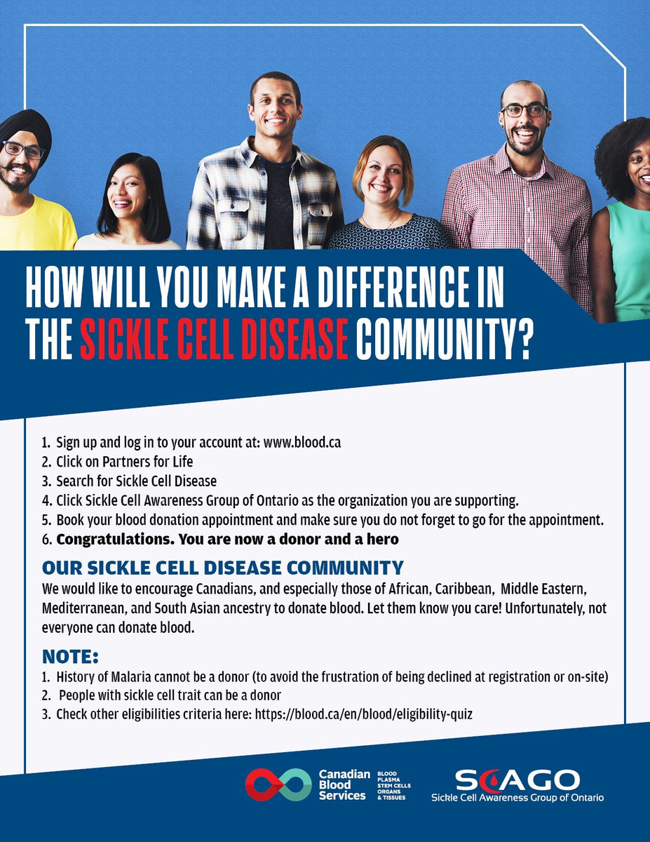SCAGOSCD's tweet photo. How to make a difference in the #sicklecelldisease community https://t.co/anCoeBSLfl