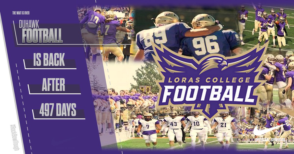 LorasCollegeFB's tweet photo. Duhawk Football is back in the Rock Bowl. No better Feeling!
🙏🙌💪

#RockBowlTough
#FlyWithUs https://t.co/mLvncgfU1z