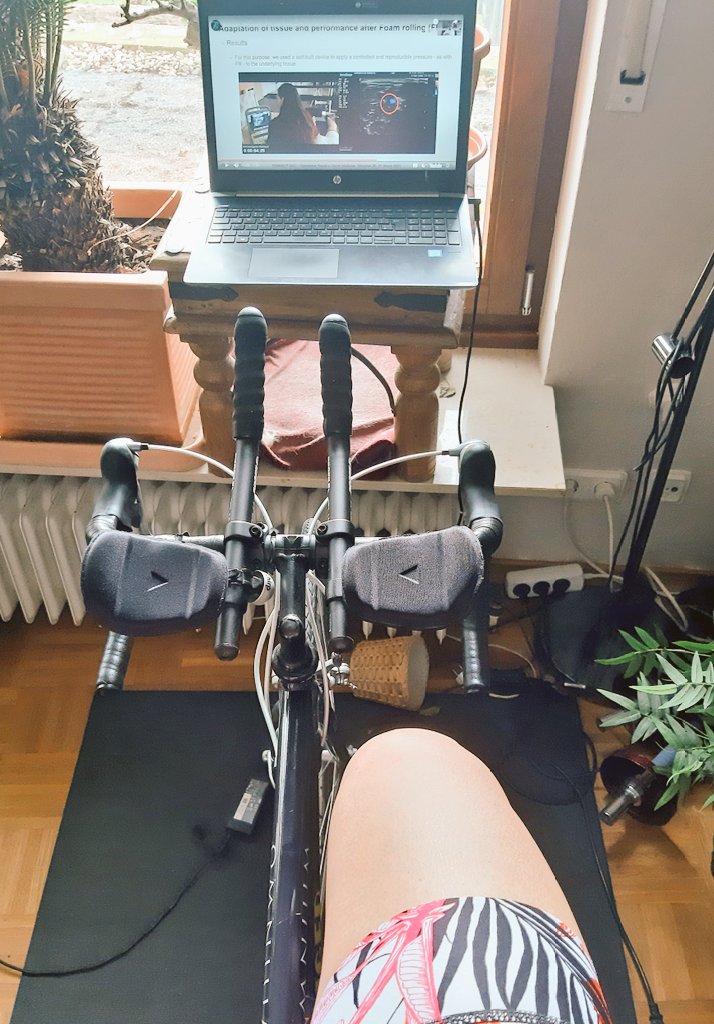 Combined listening to great lectures (with surprisingly spotting myself in a video) <a href="/Connect2021M/">CONNECT2021 - Connective Tissue in Sports Medicine</a> with some workout on my bike...great possibility to take part in a virtual #conference with excellent speakers and train #fascia at the same time 
Thanks #connect2021 #sportsinjuries
