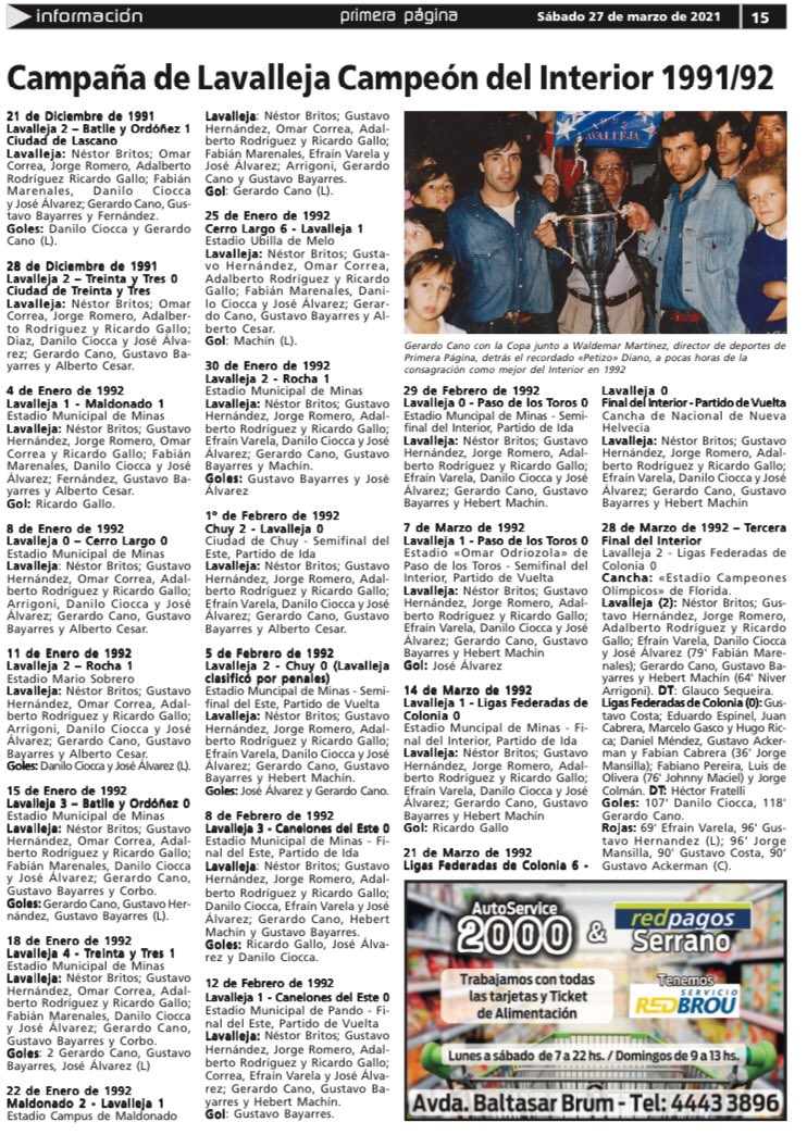 #TapadeDeportesdePrimeraPágina | Sábado 27 de marzo del 2021

Para recibir la mejor y mayor información, suscribite en versión papel o digital. Contáctanos a través nuestras redes sociales, y te haces suscriptor al instante. 

#PrimeraPágina #deportes
#elmásleídodeldepartamento