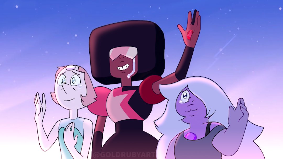 GoldRubyArt's tweet photo. ✨Happy Series Finale Anniversary✨
(these edits were left unfinished last year so cleaned them up)
#StevenUniverse #StevenUniverseFuture #seriesfinale #sufuture #suedit #screenshotedit #garnet #pearl #amethyst https://t.co/3oJ5YnkGXC