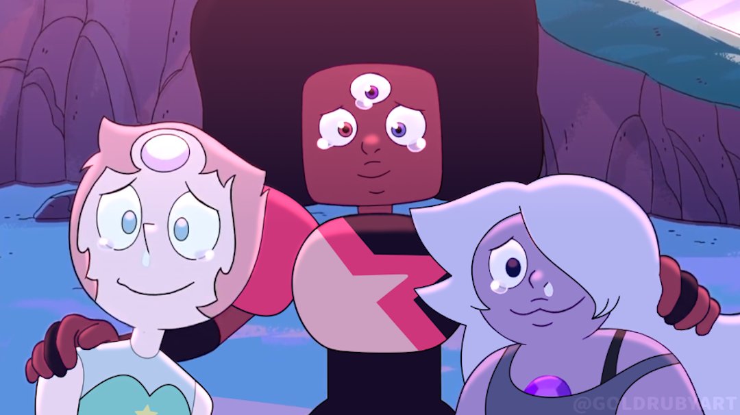 GoldRubyArt's tweet photo. ✨Happy Series Finale Anniversary✨
(these edits were left unfinished last year so cleaned them up)
#StevenUniverse #StevenUniverseFuture #seriesfinale #sufuture #suedit #screenshotedit #garnet #pearl #amethyst https://t.co/3oJ5YnkGXC