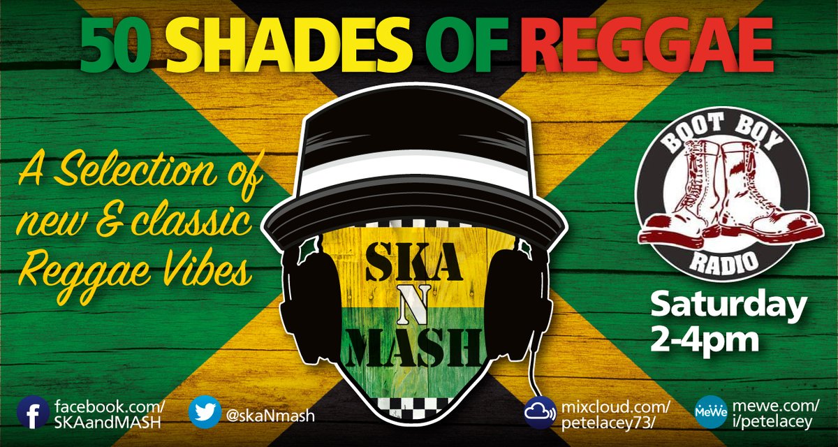 skaNmash's tweet image. Dropping @thekubricks - Ghosts; @Holsten_Boy - One Man and His Dog; @TheToastersNYC - East Side Beat; for
 50 Shades of Reggae on @boot_radio
 2-4pm new &amp;amp; classic #reggae #ska 
Chat &amp;amp; listen: bootboyradio.net