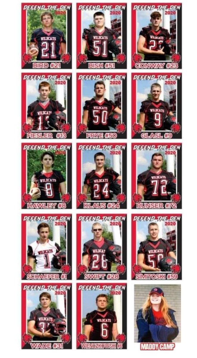 NWSD_FOOTBALL's tweet photo. One more time put your paws together for the class of 2021 👏👏👏 #GoCats https://t.co/5pep4ilE76