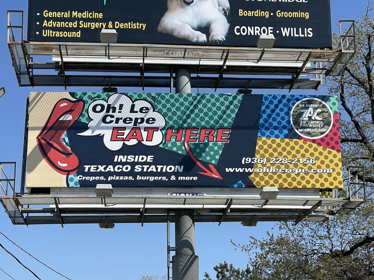 zacs_attack's tweet photo. We are on a BILLBOARD!!! What??? This is an amazing and touching example of a business advocating for our cause! #lymphaticmalformation #attackthecure @Zacberg7 https://t.co/SNl2VsNahM