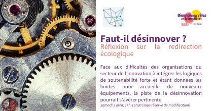 📅 WEBINAIRE 📣 #3avril14h #BiennaleGrenoble 
 "Pour opérer la redirection écologique faut-il désinnover ?" avec <a href="/aamonnz/">Alexandre Monnin</a> <a href="/Landivar_Diego/">Diego Landivar</a>
<a href="/AmelZenati/">Amel ✌️🌾</a> <a href="/Geensly/">Yaël Benayoun 🐑</a> sinonvirgule, ... le 3 avril à 14h lors de la #BiennaleGrenoble <a href="/VilledeGrenoble/">Ville de Grenoble</a>
 lnkd.in/d_v4jqM
