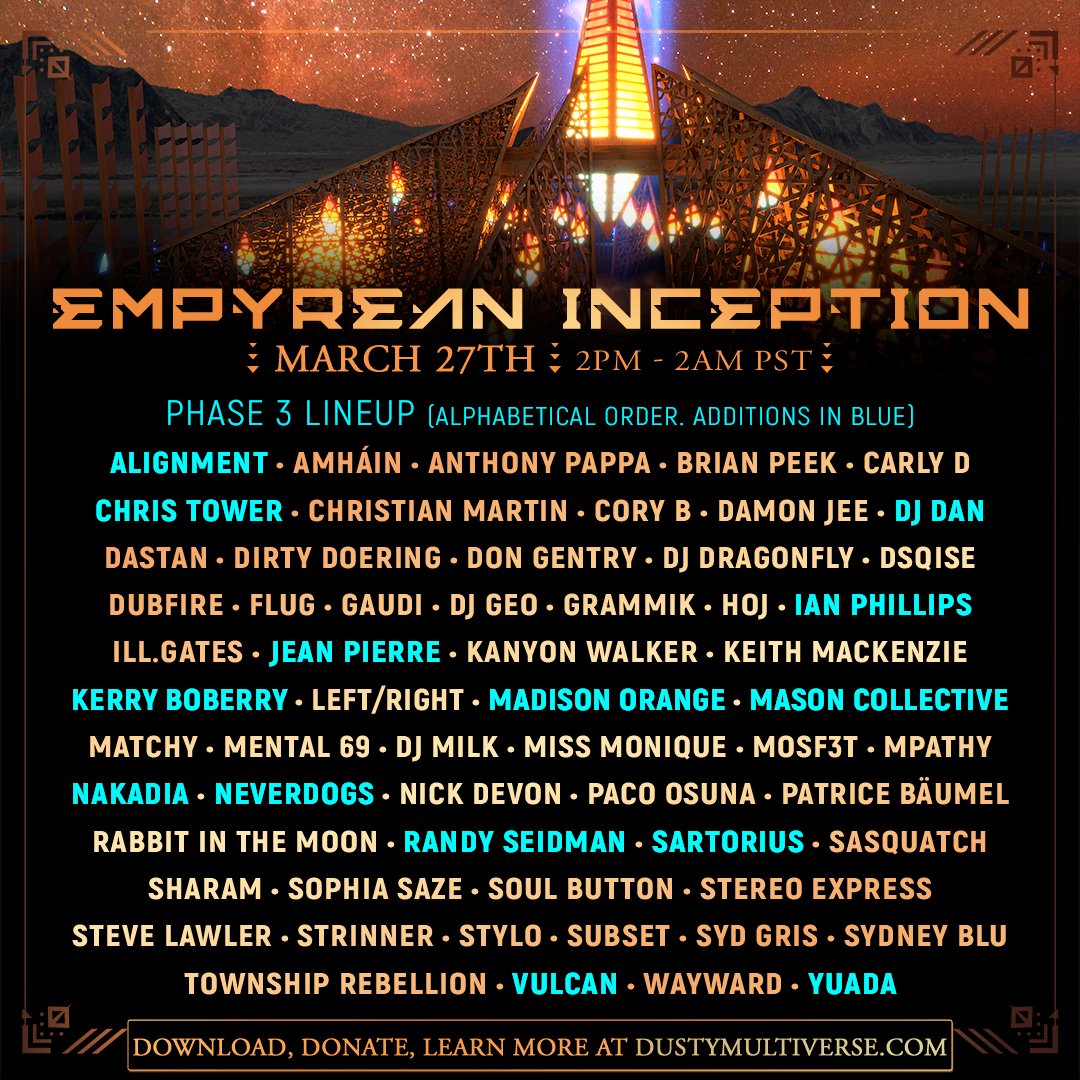 leftrightmusic's tweet photo. I'm streaming my unreleased Conduit set today at 5:30pm PST (7:30 CST) alongside Rabbit In The Moon and more in the #DustyMultiverse app... it's a free concert and can be viewed on your phone! ๐
Do ittt >> https://t.co/SGtvl0wNzj https://t.co/RU05PK0Fpz