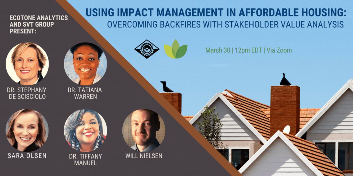 DrTiffanyManuel's tweet photo. Excited to join this important panel focused on how we use social return on investment (SROI) analysis to build stronger public support for affordable housing. Join Us! 
https://t.co/WN1bR2kRBv 

@TheCaseMade 
@drtatiwarren 
@EnterpriseNow 
@svtgroup @Ecotone_PBC https://t.co/mmjQm7tprR