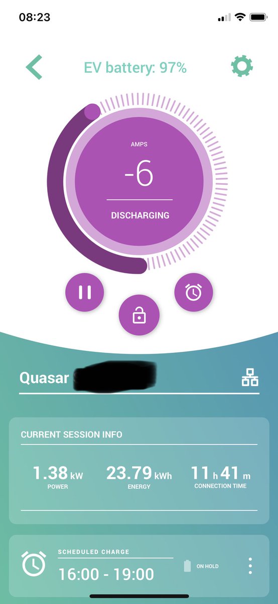 sbp842's tweet photo. Anyone noticed issues with #V2G quasar @wallboxchargers app not recording charge or discharge data accurately ? I’ve got a lot of missing session. Charged the car overnight and discharged a bit this morning, the session overnight completely missing, is this a known issue? https://t.co/m3A2mq22Nk